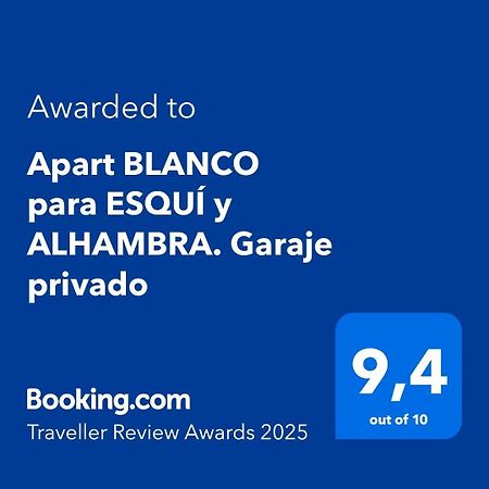 Apart BLANCO para ESQUÍ y ALHAMBRA. Garaje privado Granada Exterior foto